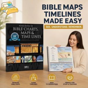 Bible Study Notebook Charts Maps Timelines Reference Guide Hardcover Christian Planner Gift