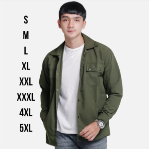 Gassela Fashion Jaket Semi Parka Pria Polos S - 5XL Jumbo Baby Canvas Trucker Cowok