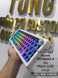 Kit GMK 67 Đã Full MOd (foam tiêu âm tape modcân wire lube stab foam pe) Mạch xuôi led rgb Tungcustom