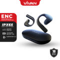 Vivan Sport X Bluetooth Earphones 5.0 Wireless Headset TWS Waterproof IPX5 Touch Control Super Bass - 18 Months Warranty. 