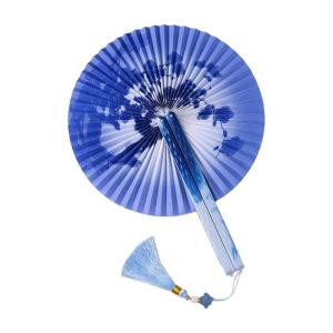 Handheld Fan With Pendant Vintaged Round Design Magnetic Folding Fan For Weddings Dance And Home Decoration