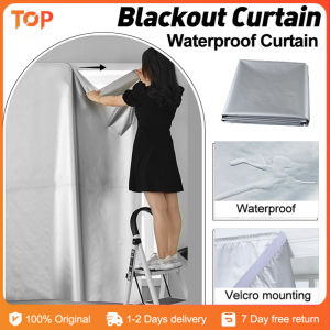 Blackout Curtain Waterproof Curtain With Magic Tape for Window Bedroom Blinds Heat Insulation