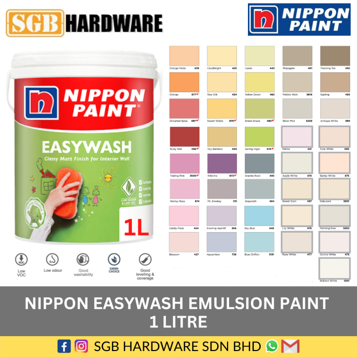 Nippon Paint Easywash Matt Finished Interior Paint 1L Nippon Easy   15a965ffd8b866b129c7482982e0bc90  720x720q80 