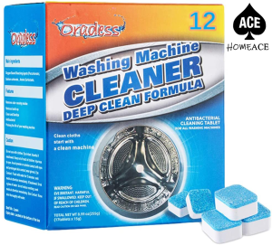 HomeAce 12pcs Washing Machine Cleaner Washer Cleaning Detergent Tablet Washer Cleaner Laundry Deep Cleaning Detergent Remover Effervescent Tablet~0014
