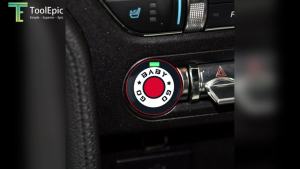 TOOLEPIC Push Start Button Cover for Mustang 2015-2026 – Engine Start Stop Ignition Switch Kit for Ford Mustang Interior Accessories – Go Baby Go Design Custom Fit