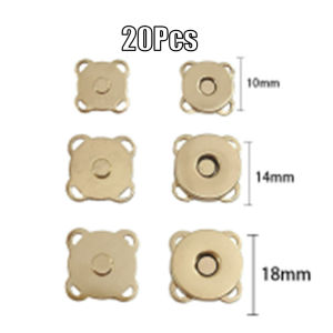 20 Sets 18mm Magnet Snaps Button Handbag Purse Bag DIY Magnetic Snap Fasteners Clasps Buttons