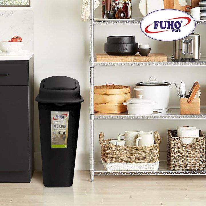 Fuho 16 Liters Trash Bin w/ Swing Cover / Dust Bin / Garbage Can