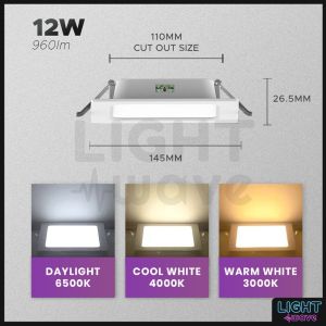 [2 YEARS WARRANTY] LED DOWNLIGHT 12W/18W/24W SQUARE RECESSED LED PANEL LIGHT