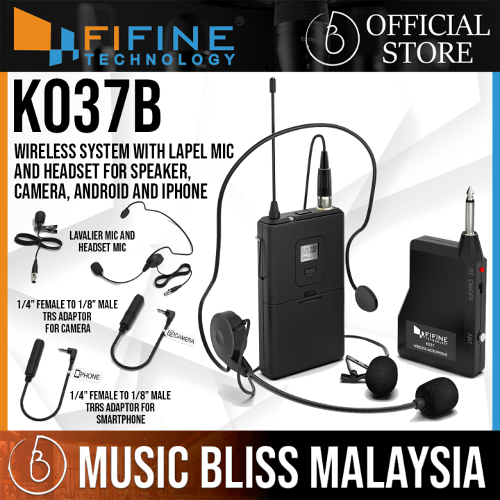 FIFINE K037B Wireless Microphone System, Wireless Microphone Set with