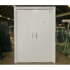 Pintu Baja Utama Anti Karat Double Kupu Tarung Ukuran Openig 209 x 160 Pintu Utama Rumah Hotel Apartemen