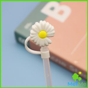 METME จุกปิดปลายแก้วน้ํา แบบซิลิโคน ลายการ์ตูน ใช้ซ้ําได้ Straw dust cover