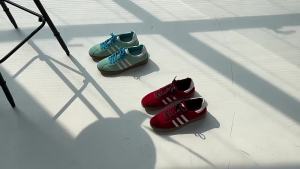 Giày thể thao thấp cổ bằng da bò Fengliya Samba Dopamine Suede màu hồng retro giày tập luyện Đức giày thể thao Macaron Forrest Gump