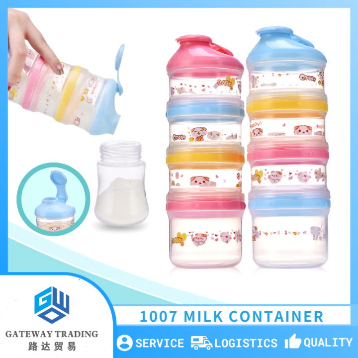 3Layers Baby Milk Powder Dispenser Milk Powder Container Snacks