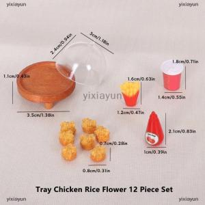 [COD] yixiayun 1 Set Dollhouse Accessories Mini Simulation Cola Chicken Wings Tray Miniatures Food Decor DIY Supplies Model Ornament Toy