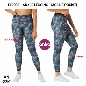 Brandor - Flecee Ankle Legging - Pocket - Legging Olahraga Wanita Bahan Tebal - Legging Outdoor ( ANLG23 )