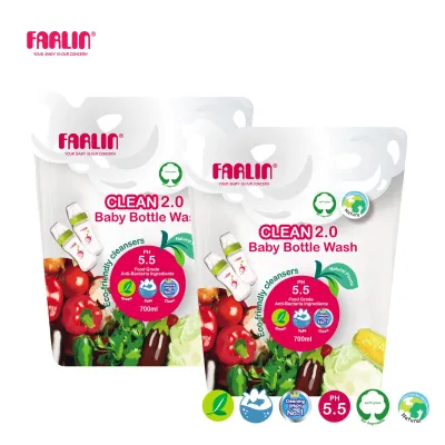 Farlin Clean 2.0 Liquid Cleanser - 700ml Refill Pack x 2pks