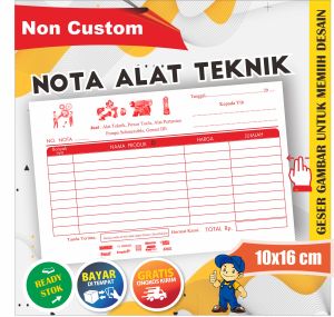 Nota Toko Alat Teknik | Siap Kirim | Grosir  |  Murah  |  1 & 2 ply |  Percetakan  Narendra
