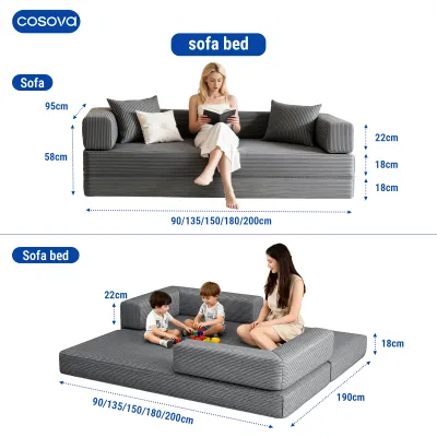 COSOVA Modern Simple Compressed Sofa Full Sponge Vacuum Roll Package Living Room