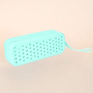 CHLOCH Silicone Swim Goggle Case Breathable Durable Swimming Protection Portable Perforated Eyeglasses Storage Bag Travel Use