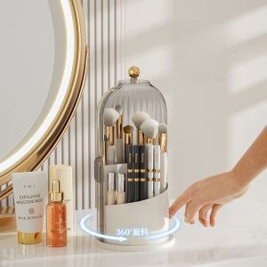กล่องเก็บแปรงแต่งหน้า แบบ 360 องศา สำหรับการเก็บปาก หมุนได้ และฝาปิด สามารถจองและหูกกับไม่กี่ส่วนตอนการเขียน