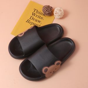 MC SW836 SANDAL KARET SLIP ON TAPAK TEBAL MOTIF BEAR - SANDAL WANITA KARET TEBAL - SANDAL KARET EMPUK TAPAK TEBAL