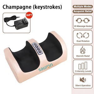 Shiatsu Foot Massager with Heating Function Adjustable Intensity Dual Rotating Massage Nodes Silent Foot Reflexology Relief for Tired Feet