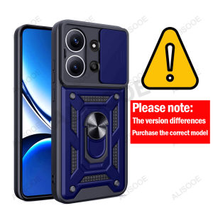 เคสสำหรับ Xiaomi Redmi 15C รุ่น Global แบบมีฝาปิดเลนส์กล้อง ป้องกันการกระแทก พร้อมขาตั้งในตัว