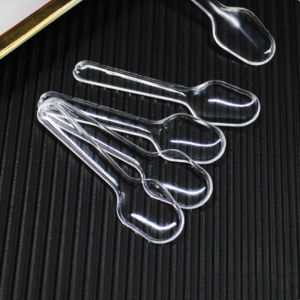 100/500pcs Disposable Plastic Sundae Spoon Pudding Spoon Individually Packed Transparent Dessert Spoon