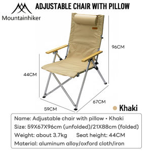 MOUNTAINHIKER Camping leisure chair portable folding lounge chair lazy chair kerusi camping chair Kerusi Lipat Tidur outdoor beach fishing stool