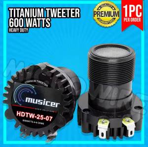 MUSICER Universal Driver Unit Titanium Tweeter 700W Compression Tweeter HDTW25-07 WIth Capacitor