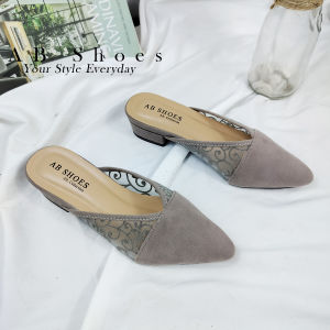 AB Sandal Wanita Mules Terbaru Sandal Waniat Brukat kekinian Al 04