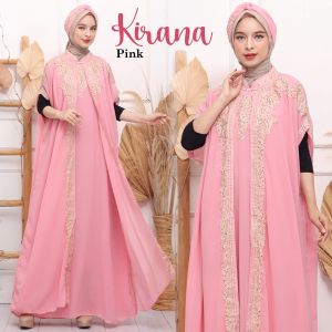 RAINBOW-KAFTAN MODERN KIRANA DILENGKEPAI TURBAN // ABAYA KIRANA + TURBAN CANTIK