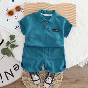 Boys clothes suits high quality summer Top+shorts sets Sleeveless handsome Children clothes suits Little boy leisure time