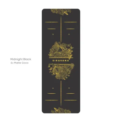 SIRAVANA YOGA MAT รุ่น NEW HARMONY หนา 5mm เสื่อโยคะยางพาราธรรมชาติ 100% ผิวVegan Leather คุณภาพสูง