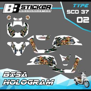 Decal Scoopy BISA HOLOGRAM Full Body Full Block Dekal New Fi 2017 2018 2019  Scd 37