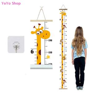 💕 YoYo Shop 💕 Wooden Wall Hanging Wall Sticker For Kids Room Decoration Height Measure Ruler Wallpaper Baby Growth Chart Decor On The Wall