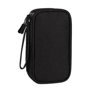 Double Layer Travel Carry Case Portable Electronic Organizers Pouch Storage Bag for Cable Earphone Power Banks Game