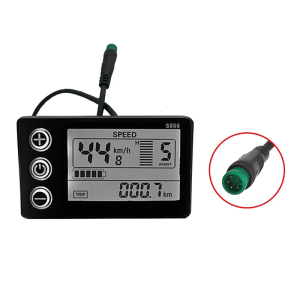 S866 Electric Bike LCD Display Panel E-bike 24V36V48V LCD Display 22.2mm IP65 SM-Plug Electric Bike Controller Parts