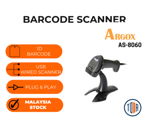Argox AS-8060 1D Barcode Scanner W Stand