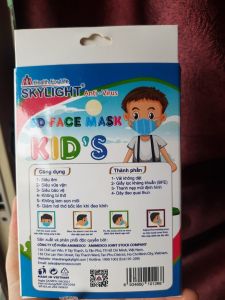 [COMBO 3 HỘP 5 ĐẾN 12 TUỔI ] HỘP 10 CÁI KHẨU TRANG EM BÉ 5D KIDS ĐẦY HÀNG CÔNG TY ĐỦ GIẤY