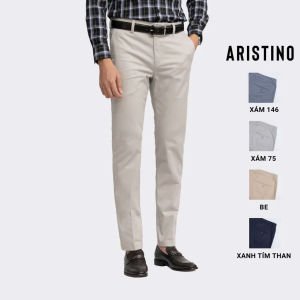 Quần khaki Aristino Business Slimfit 1KK00402 cotton mềm mại