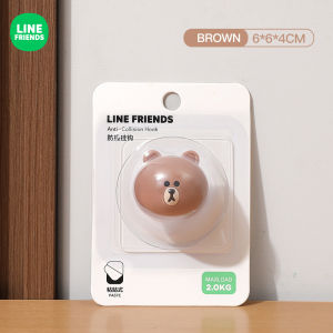 100% Hàng Chính Hãng Line Friends Móc Treo Tường Chống Va Chạm Chống Thấm Nước Liền Mạch Móc Dán Tường Móc Treo Đồ Nhà Bếp Phòng Tắm Màu Nâu CONY LFB31/LFB32/LFB105/LFB136/LFB313/LFB30