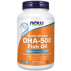 NOW Foods DHA-500 Fish Oil 180 Viên 500mg DHA + 250mg EPA Hỗ Trợ Não Bộ Tim Mạch Mắt Nhập Khẩu Mỹ (180 Viên) - ✔️ Hỗ trợ sức khỏe não bộ và chức năng nhận thức ✔️ Hỗ trợ thị lực khỏe mạnh ✔️ Hỗ trợ sức khỏe tim mạch ✔️ Dầu cá được chưng c