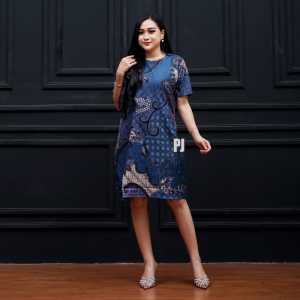 Dress Batik Lengan Pendek Terbaru Seragam Natal Merah Jumbo