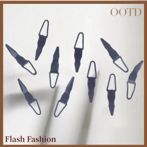 [Falsh F] 10pcs DIY Lure Accessory Black Silver Stainless Steel Hook Keeper For Lure Fly Collapsible Rod Building Component Repair