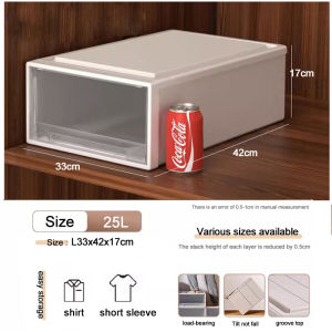 Stackable Clothes Storage Box Dustproof Moisture-proof Multifunctional Large Capacity Household Drawer Storage Box 抽屜收納盒