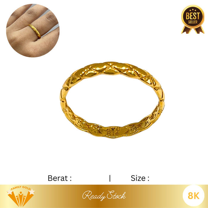 Cincin Emas Kadar 8K Model Coco Crush Family Gold Lazada Indonesia