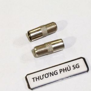 Đầu cắm truyền hình cắm Tivi / Chuẩn Anten - RF In chất liệu INOX chống rỉ (Bịt 2 đầu)