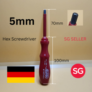 Ready Stock in Sg. Elora Insulation Hex Screwdriver 4mm 5mm 6mm. Made in West Germany.