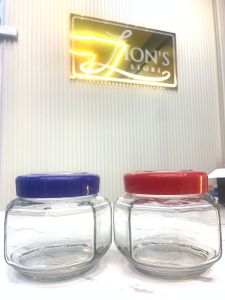 Toples IOJ-800 PAS / Toples Kaca Petak / Toples Kue 600ml / Jar Silinder